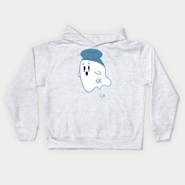 Little Ghost Scattered Kids Hoodie by nathalieaynie